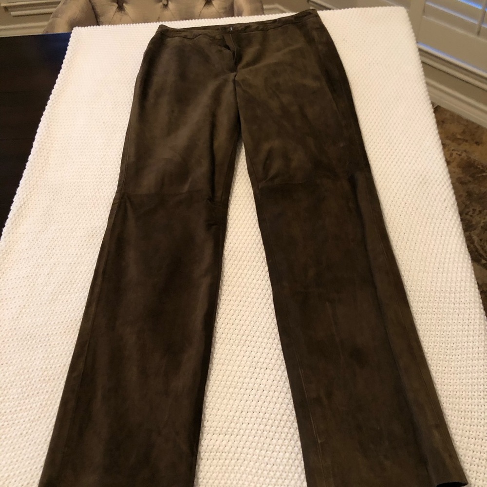 Dark Olive Suede Pants
